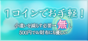 １コインでお手軽！